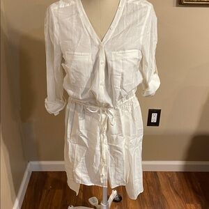 BCBGMaxAzria off white  Button-Up Dress “Daya”